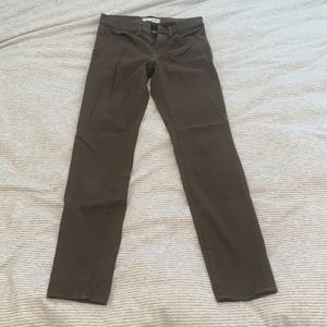 Madewell skinny skinny jeans size 25 olive green